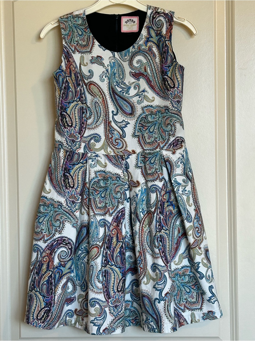 Sz8 Retro Paisley Print Fit-and-Flare Dress